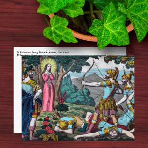 St. Philomena har skjutits med pilar Vykort