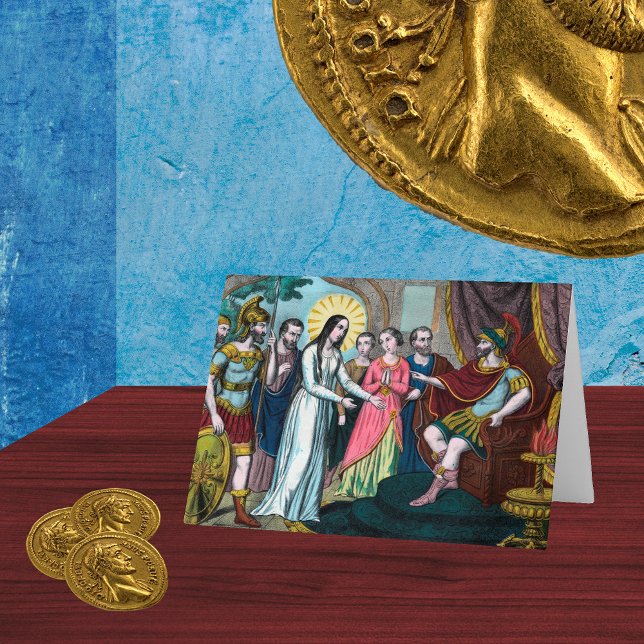 St. Philomena har testats före kejsar Diocletian Kort (Skapare uppladdad)