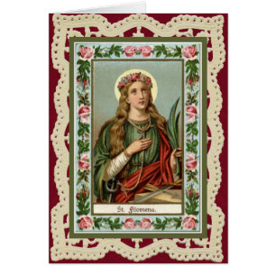 St. Philomena-katolska Religiösan Saint Hälsningskort