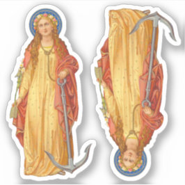 St. Philomena med Anchor Anpassningsbar-cut Vinyl Klistermärken