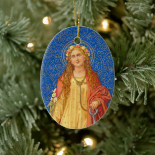 St. Philomena med Anchor (SNV 051) Julgransprydnad Keramik
