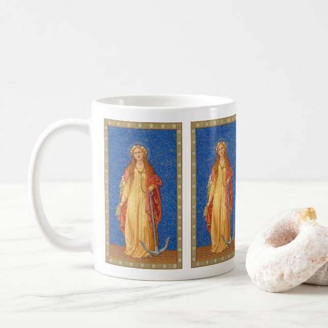 St. Philomena med Anchor (SNV 051) Kaffemugg (Med munk)