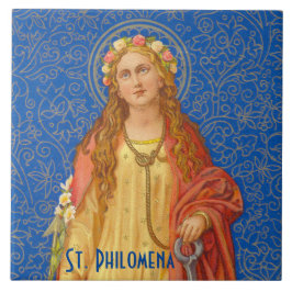 St. Philomena med Anchor (SNV 051) Kakelplatta