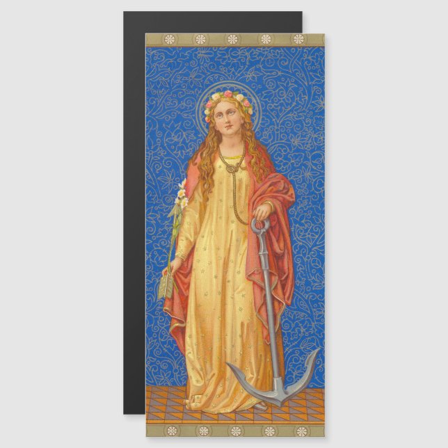 St. Philomena med Anchor (SNV 051) Magnet (Fram/baksida)