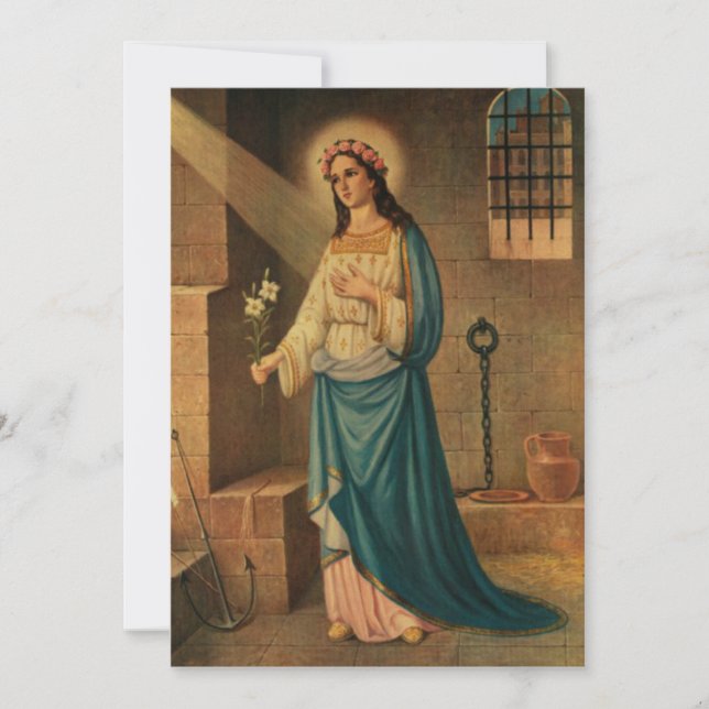 St. Philomena Powerful Novena Prayer Card (Framsida)