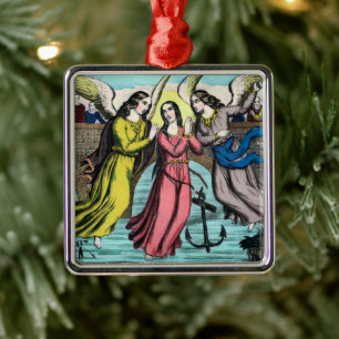 St. Philomena räddas från att drunkna Julgransprydnad Metall