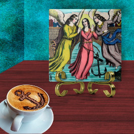 St. Philomena räddas från att drunkna Kakelplatta