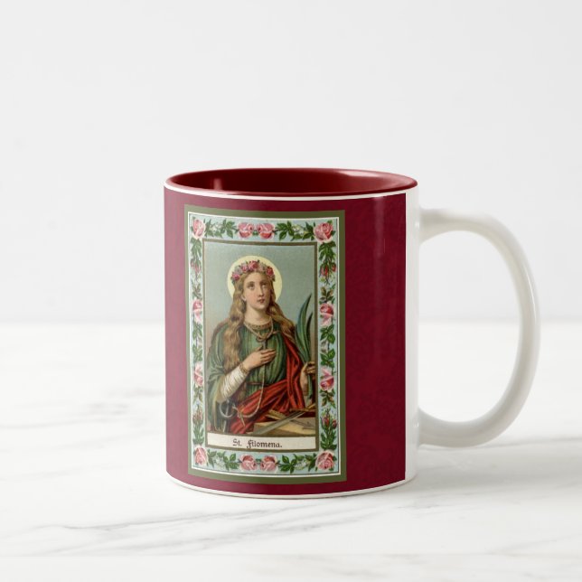 St. Philomena Virgin Martyr Prayer Två-Tonad Mugg (Höger)