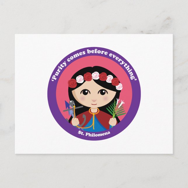 St. Philomena Vykort (Framsida)