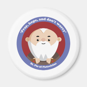 St Pio av Pietrelcina Magnet