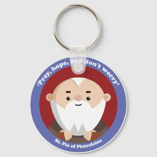 St Pio av Pietrelcina Nyckelring