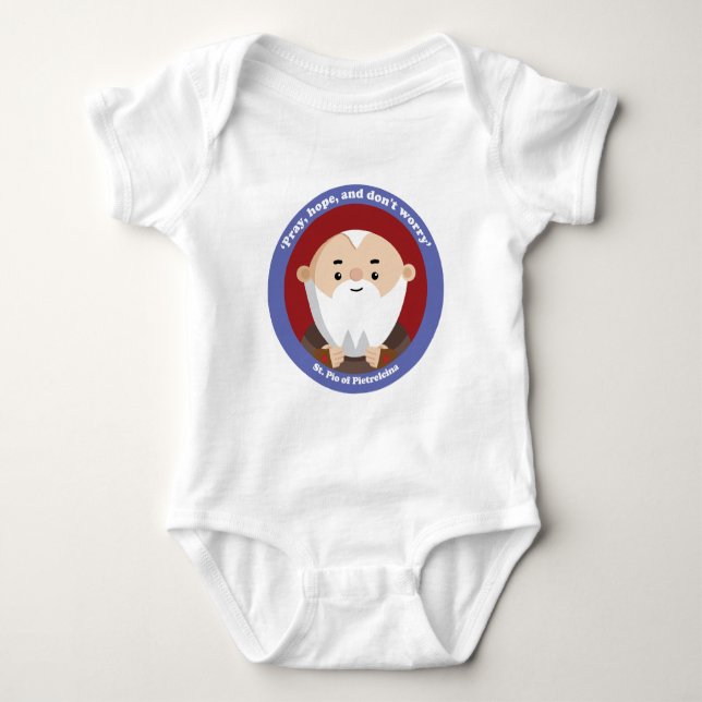 St Pio av Pietrelcina T-shirt (Framsida)