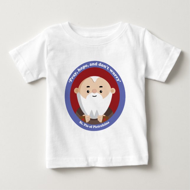 St Pio av Pietrelcina Tee (Framsida)