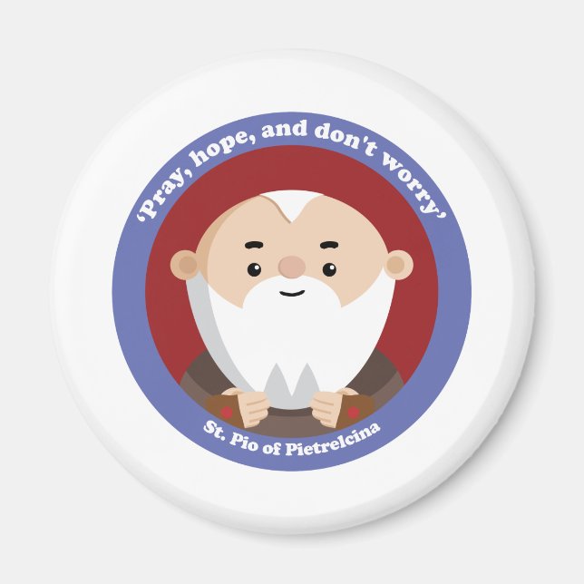 St Pio i Pietrelcina Magnet (Framsidan)