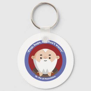 St Pio i Pietrelcina Nyckelring
