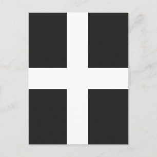 St Pirans Flagga Cornwall Kernow Vykort