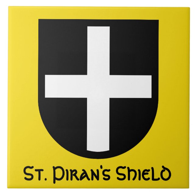 St. Piran's sköld Kakelplatta (Framsidan)