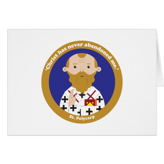 St. Polycarp Hälsningskort (Framsidan Horizontal)