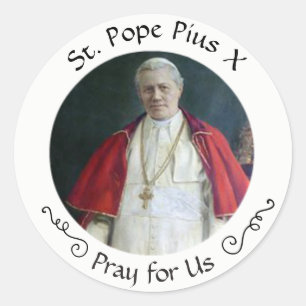 St. Pope Pius X Runt Klistermärke