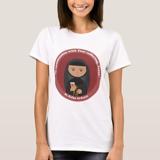 St. Rafqa Al-Rayes T Shirt (Framsida)