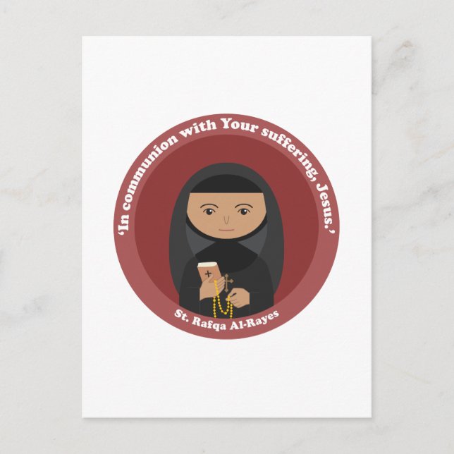 St. Rafqa Al-Rayes Vykort (Framsida)