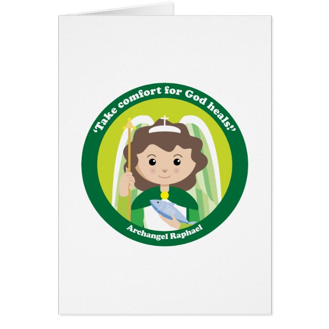 St. Raphael Archangel Hälsningskort (Framsidan)