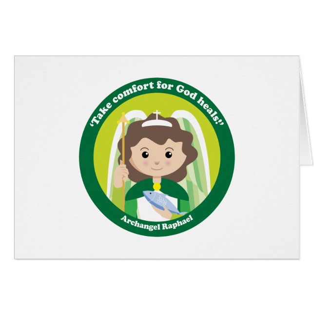 St.-Raphael ärkeängeln Hälsningskort (Framsidan Horizontal)