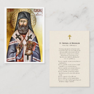 St. Raphael of Brooklyn Orthodox Prayer Card Placeringskort