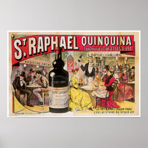 St. Raphael Quinquina Vintage Vin Ad Art Poster