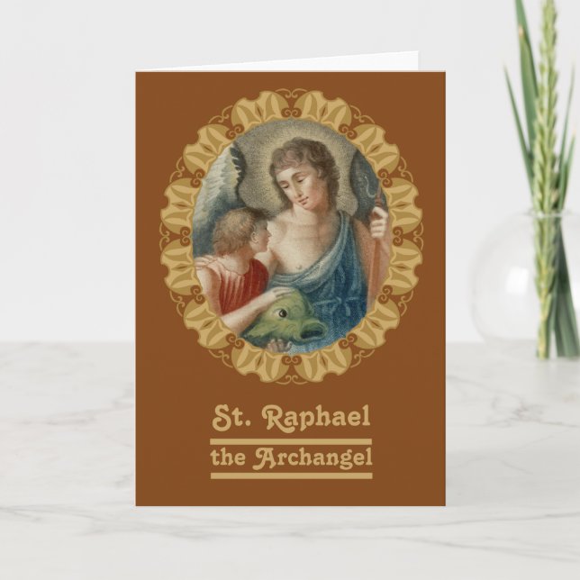 St Raphael the Archangel (M12) Blank Greeting Card Kort (Framsida)