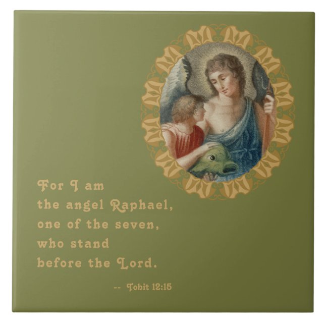 St. Raphael the Archangel (M 012) Kakelplatta (Framsidan)