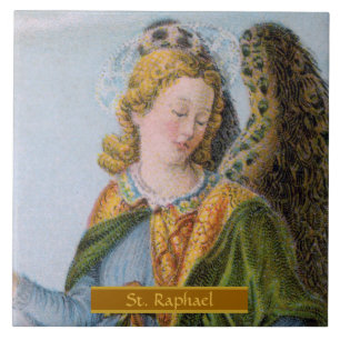 St. Raphael the Archangel (uppgifter; M 017) Kakelplatta