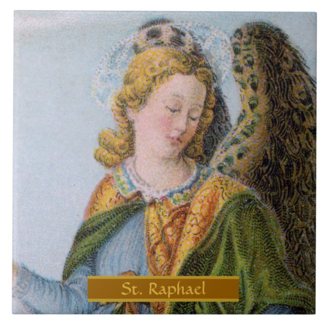 St. Raphael the Archangel (uppgifter; M 017) Kakelplatta (Framsidan)
