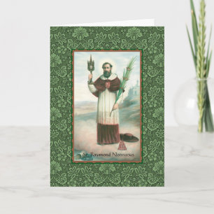 St. Raymond Nonnatus Greeting Card w/prayer Kort