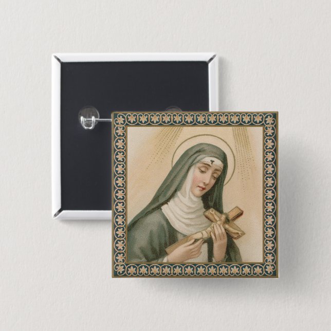 St. Rita av Cascia (M 015) torg Knapp (Framsida & baksida)