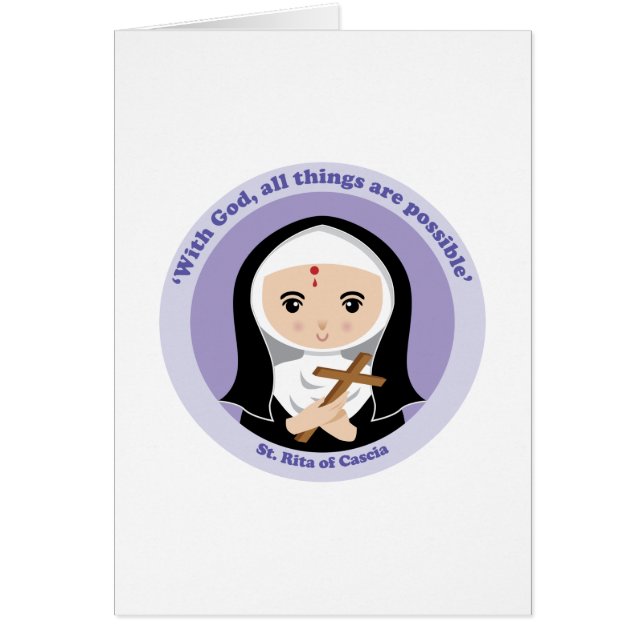 St. Rita of Cascia Hälsningskort (Framsidan)