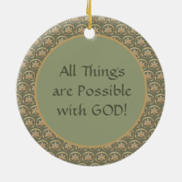 St. Rita of Cascia (M 015) Circular Julgransprydnad Keramik