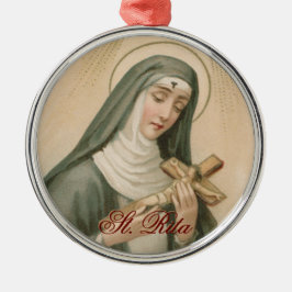 St. Rita of Cascia (M 015) Circular Julgransprydnad Metall