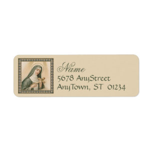 St. Rita of Cascia (M 015) Returadress Etikett