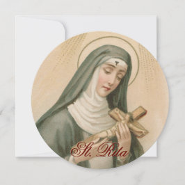 St. Rita of Cascia (M 015) Round Hälsning
