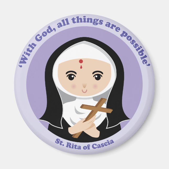 St. Rita of Cascia Magnet (Framsidan)