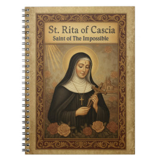 St Rita of Cascia Saint of the Impossible Catholic Anteckningsbok
