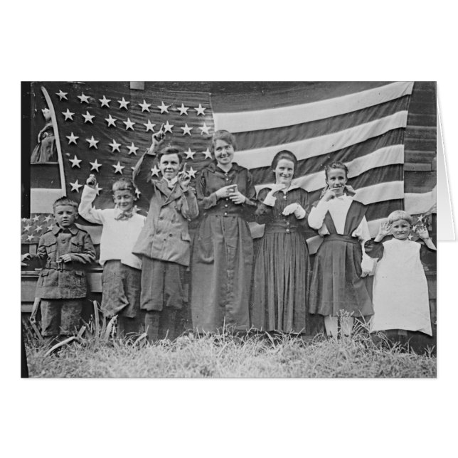 St. Ritas School Studenter Cincinnati 1918 Hälsningskort (Framsidan Horizontal)