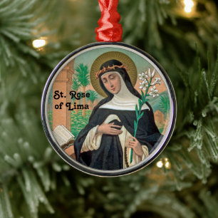 St. Ro i Lima (Detail; K 48) Julgransprydnad Metall