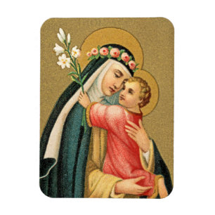 St. Ro i Lima och Kristus Child (M 023) Magnet