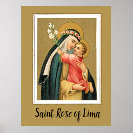 St. Ro i Lima och Kristus Child (M 023) Poster