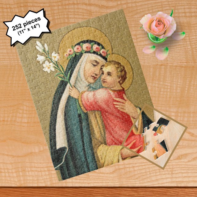 St. Ro i Lima och Kristus Child (M 023) Pussel (Skapare uppladdad)