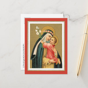 St. Ro i Lima och Kristus Child (M 023) Vykort