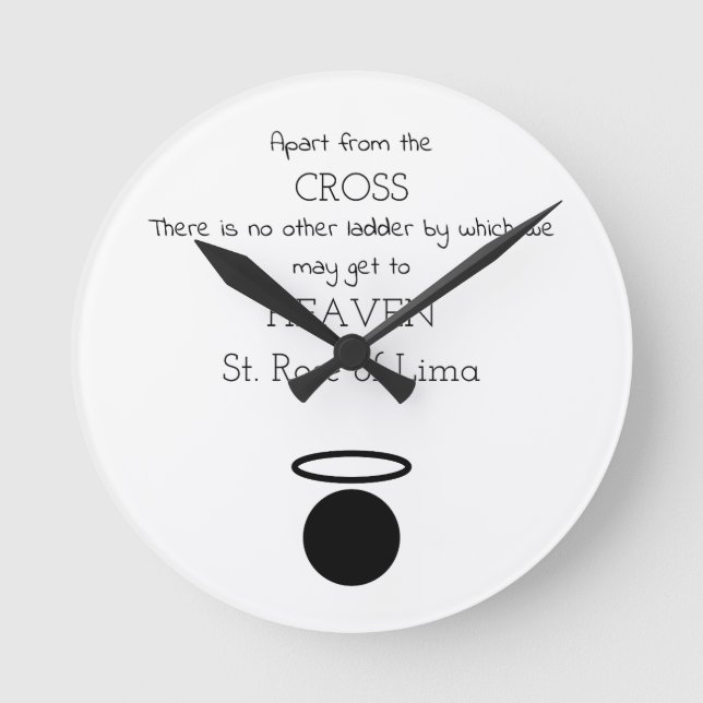 St. Ro i Lima Quote Clock Rund Klocka (Framsida)
