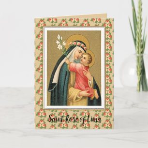 St Ro och Kristus Child (M 023) Blank Hälsning Kort